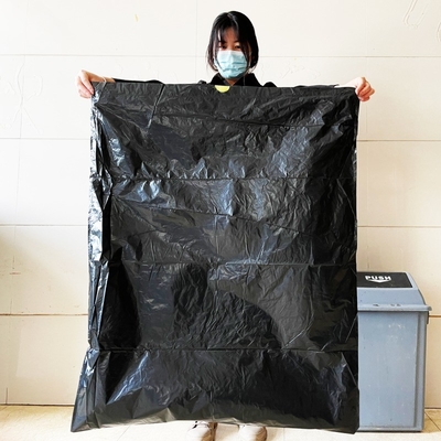 Spessore da 5 a 50 microfoni Ordine su misura Plastico Nero Rifiuto Spazzatura Spazzatura Sacchetto di imballaggio