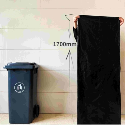 Conveniente contenitore di sacchetto per rifiuti in plastica nera HDPE e smaltimento ecologico dei rifiuti