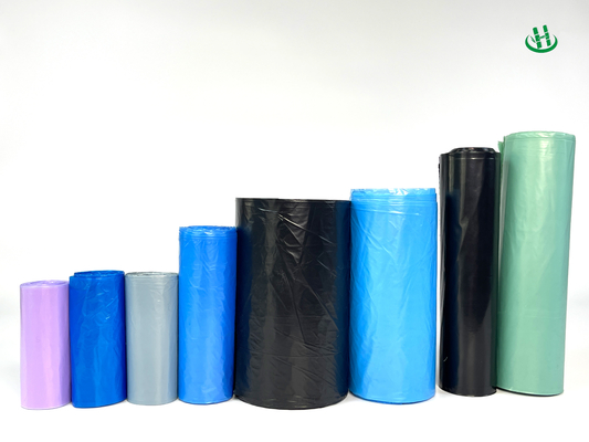 Materiale HDPE/LDPE/LLDPE Sacchetti da spazzatura esterni neri per uso industriale