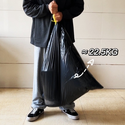 Beige 100L Plastic Big Black Reusable Garbage Bag in Roll per 55 Gallon e Offset Printing