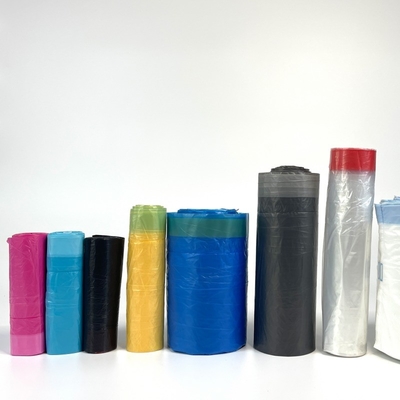Accettazione di ordini personalizzati Rollo di sacchetto per la spazzatura a corda profumata in HDPE/LDPE/LLDPE