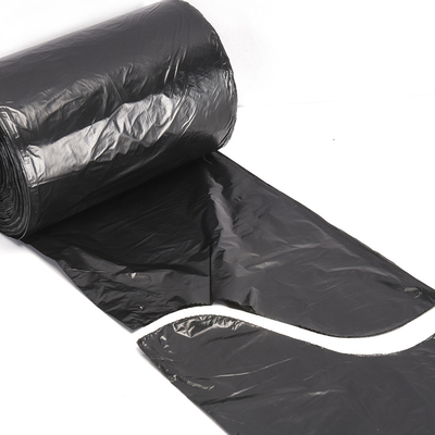 Beige PE Plastic HDPE/LDPE Flap Tie Bag Trash Garbage Bag per il marchio personalizzato diretto