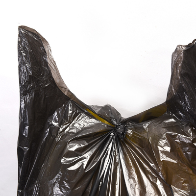 Beige PE Plastic HDPE/LDPE Flap Tie Bag Trash Garbage Bag per il marchio personalizzato diretto