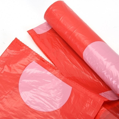 Sacchetto di rifiuti in HDPE con corda di trazione e certificato OK compost per la gestione dei rifiuti