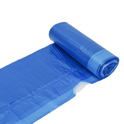 Sacchetti di rifiuti di plastica a corda spessa e colorata su rotolo per una gestione pulita dei rifiuti