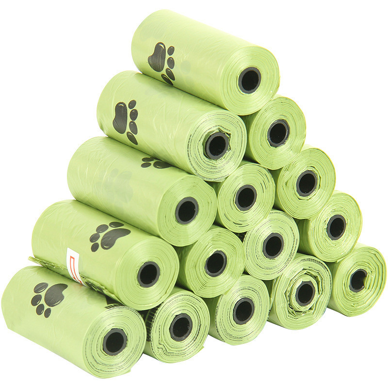 15 PCS/roll Biodegradabile Sacchetti per animali da compagnia T-shirt Tipo di sacchetto per cani