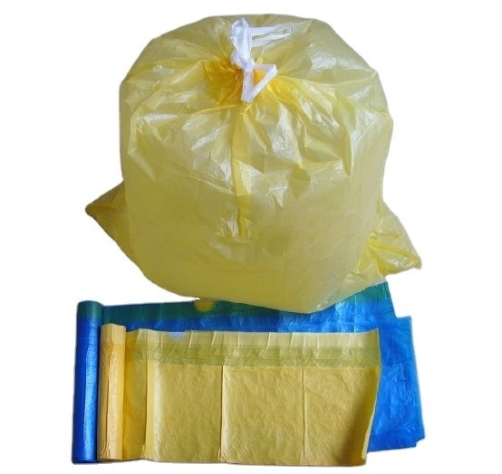 Sacchetti di imballaggio per rifiuti di cucina grandi e alti, verdi o personalizzati, con corda di trazione su rotolo
