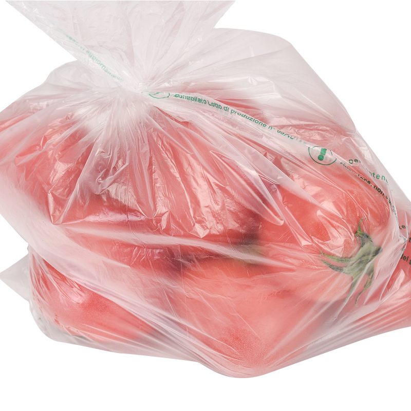 Imballaggio alimentare trasparente in HDPE Sacchetto piatto su un rotolo Per frutta e verdura campione di pane