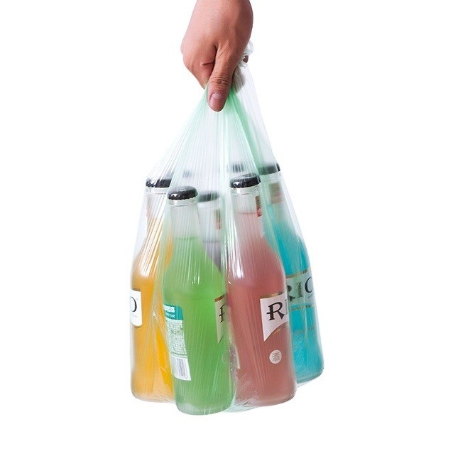 T-shirt manico sacchetto di rifiuti di plastica su rotolo per la struttura del materiale HDPE/LDPE