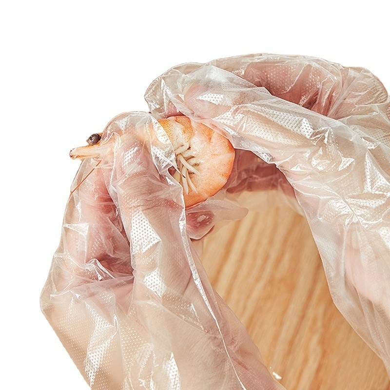 Guanti in plastica PE per la pulizia, la cottura, il barbecue, il bricolage, il materiale esterno, il poliestere