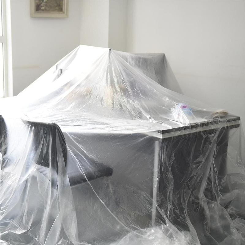 4X5M Verniciatura in plastica goccia di stoffa foglio di polvere per prodotti per la casa Proteggere il pavimento