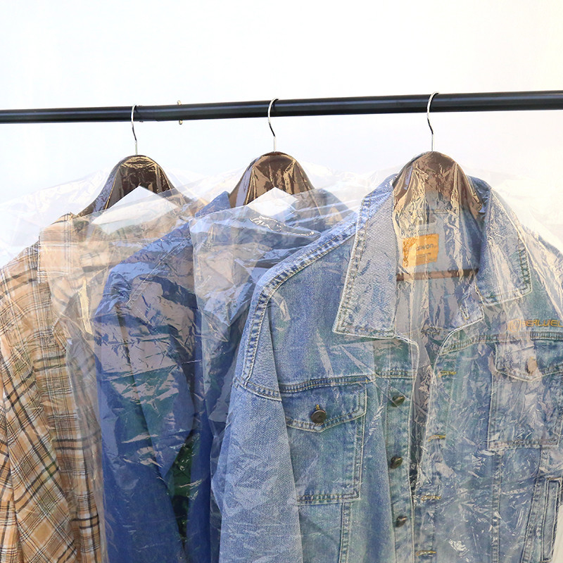 Sacchetti di imballaggio di abbigliamento in plastica impermeabili al polvere per il deposito di abiti e vestiti OEM