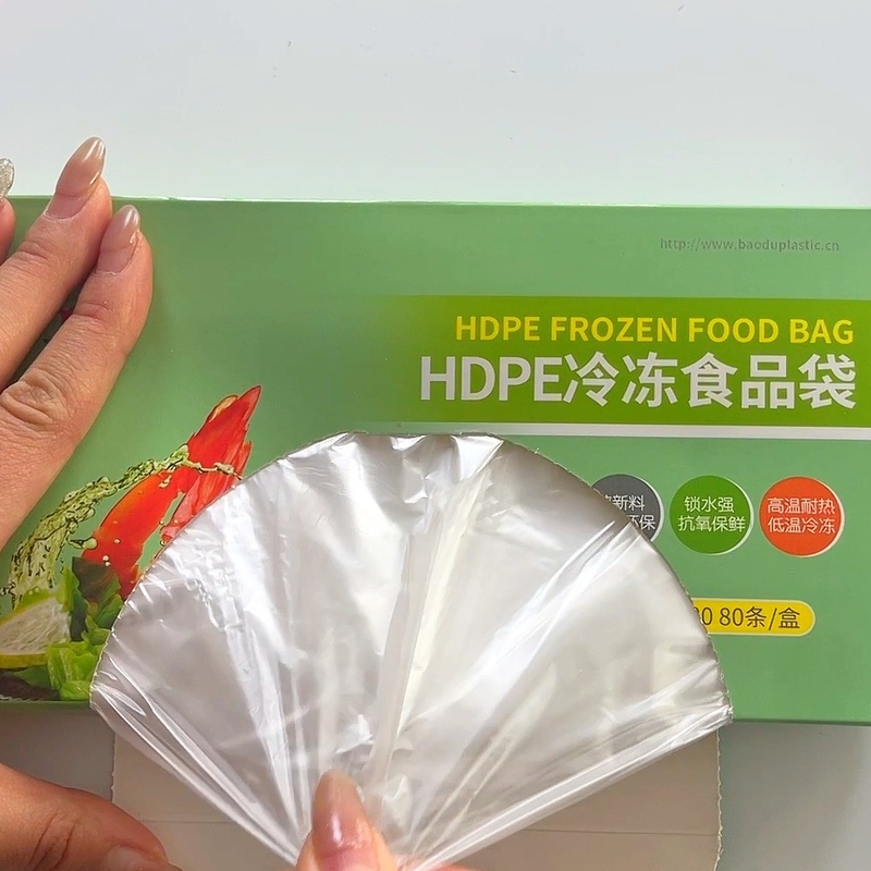 100% di HDPE vergine di frutta e verdura in sacchetto piatto su rotolo Spessore di 5-50 microfoni imballaggio alla rinfusa
