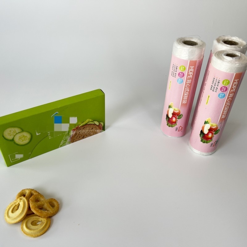 Sacchetto di imballaggio per alimenti in plastica in PE biodegradabile su rotolo per una protezione chiara e fresca