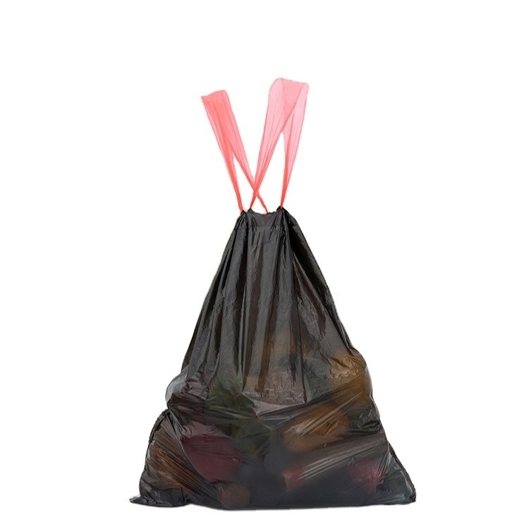 Logo personalizzato HDPE/LDPE/LLDPE Plastic Drawstring Rubbish Bin Garbage Bags for Heavy Duty