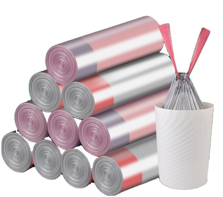 Baglietti da spazzatura colorati a corda di trazione contenitore di cassaforti per 5 13 30 39 galloni di spazzatura sacchetto di plastica
