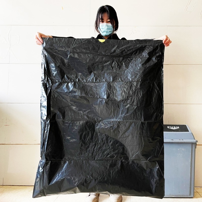 Spessore da 5 a 50 microfoni Ordine su misura Plastico Nero Rifiuto Spazzatura Spazzatura Sacchetto di imballaggio
