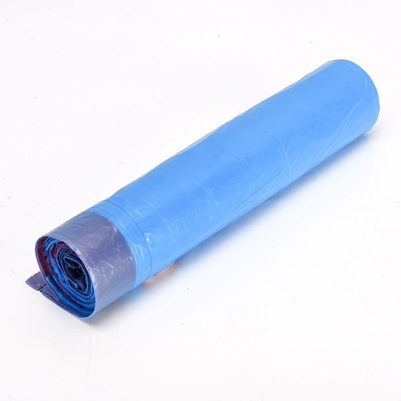 Sacchetti di rifiuti di plastica a corda spessa e colorata su rotolo per una gestione pulita dei rifiuti
