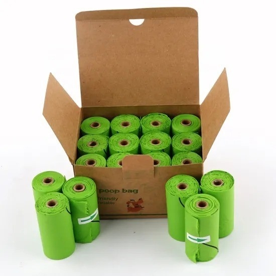 100% compostabile porta sacchetti per rifiuti stampati su misura per cani e animali domestici